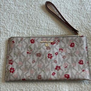 Michael Kors Floral Wristlet Clutch